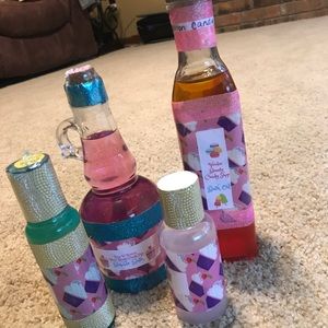 Four homemade body soaps